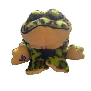 GANZ Plush Green and Tan Frog Stuffed Animal
